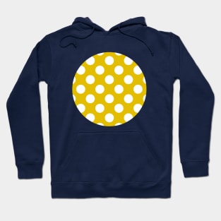 Lunares Blancos Fondo Amarillo Estilo Flamenco Hoodie